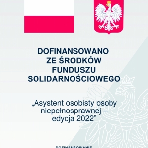 plakat Dofinansowanie ze środków funduszu solidarnościowego